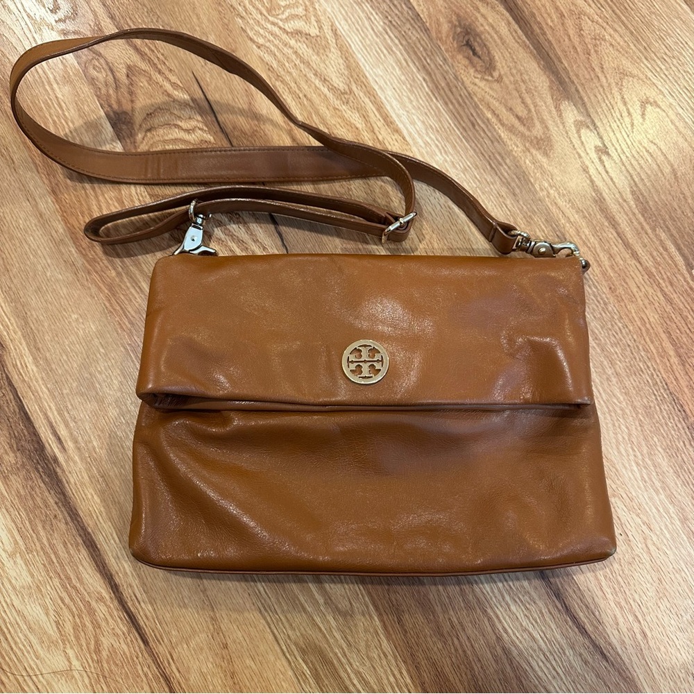 Tory Burch Brown Leather Crossbody Bag